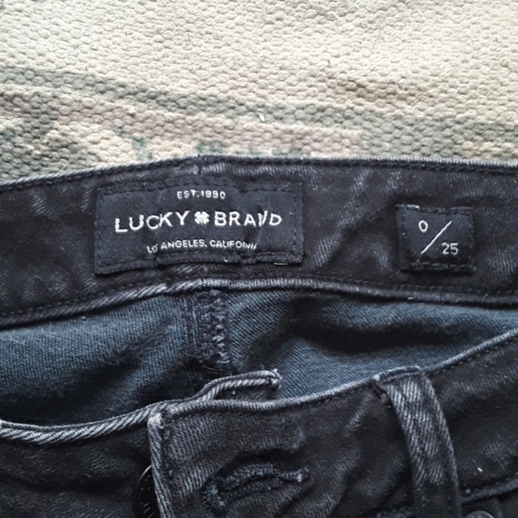 BLACK LUCKY BRAND SKINNY JEANS SZ25 - Picture 2 of 2